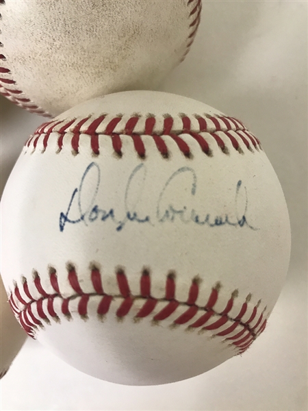  Autographed Baseball Lot of 5 Balls w. Brooks Robinson, Smoky Burgess, & Cookie Rojas