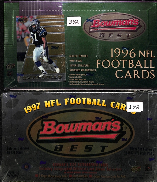 Lot of (2) Bowman's Best Football Sealed Hobby Boxes - 1996 & 1997