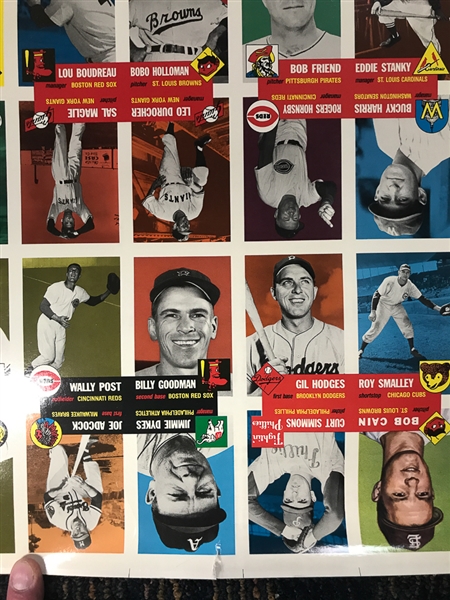 Lot of 3 - Uncut Sheets of 1991 Topps 1953 Archives Set