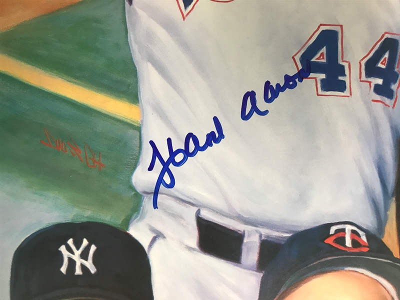 Hank Aaron Signed 500 Home Run Club Poster (JSA COA) - Approx. 27 x 29)