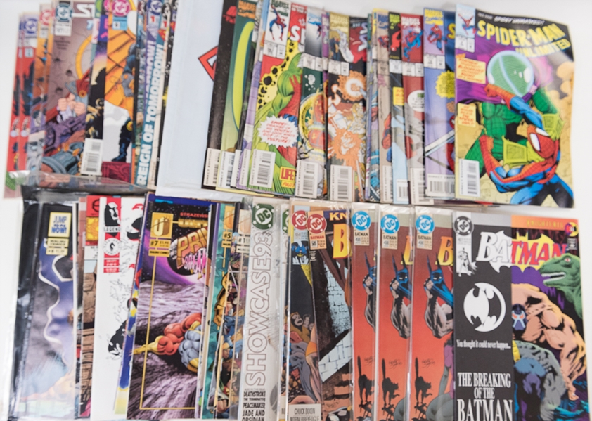 Lot of 70 Marvel & DC Comic Books w. Spider-man