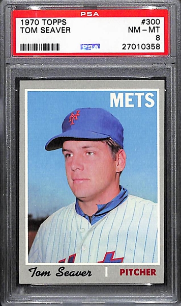 1970 Topps Tom Seaver (Mets) Card #300 Graded PSA 8 (NM-Mint)
