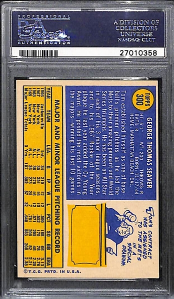 1970 Topps Tom Seaver (Mets) Card #300 Graded PSA 8 (NM-Mint)