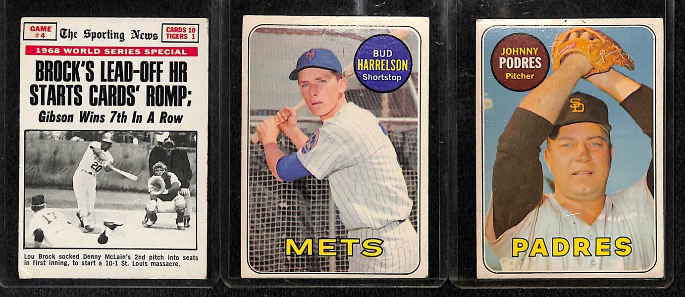 Lot of 275 - 1969 Assorted Topps Baseball Cards w. Yastrzemski AS Card