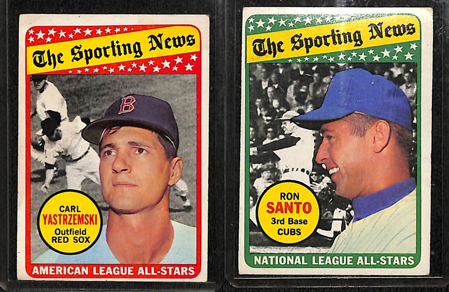 Lot of 275 - 1969 Assorted Topps Baseball Cards w. Yastrzemski AS Card
