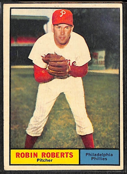 Lot of 123 - 1961 Topps Baseball Cards w. Robin Roberts