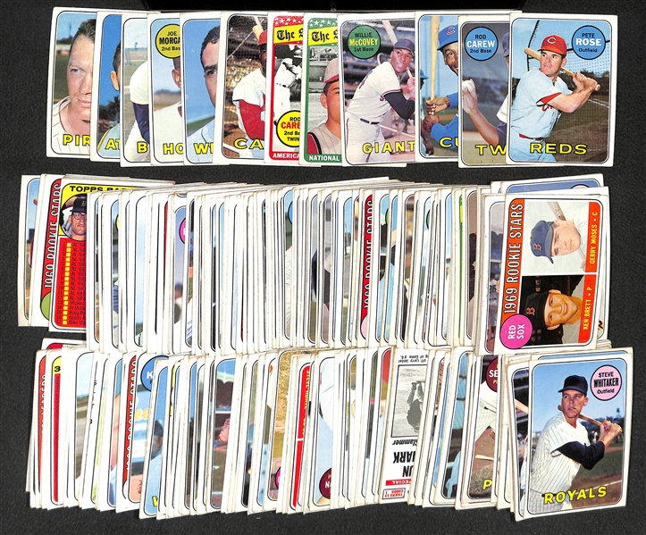 Lot of 270 - 1969 Topps Baseball Cards w. Pete Rose