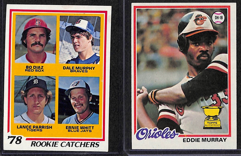 Lot of 2 - 1978 Topps Baseball Card Complete Sets - 726 Cards Each Set w. Eddie Murray Rookie Cards