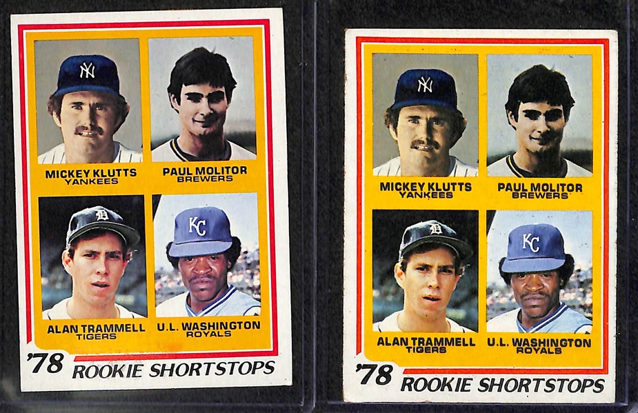 Lot of 2 - 1978 Topps Baseball Card Complete Sets - 726 Cards Each Set w. Eddie Murray Rookie Cards