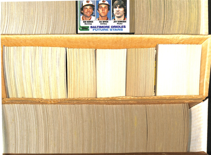 Lot of 3 Complete Sets - 1981 Fleer Baseball, 1981 Topps Baseball, 1982 Topps Baseball w. 1982 Cal Ripken Jr Rookie Card