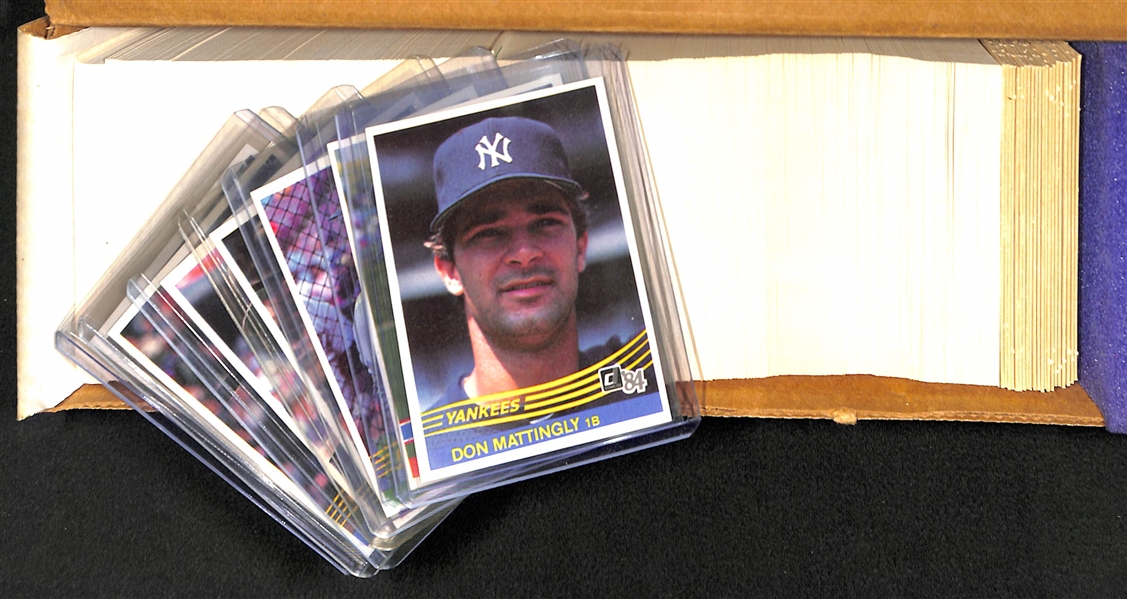 1984 Donruss Baseball Complete Set w. Mattingly Rookie Card - 660 Card Set