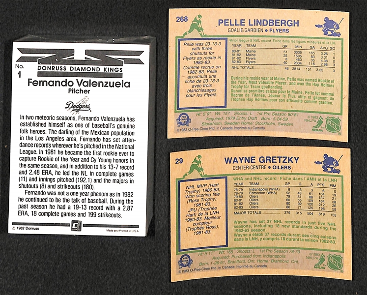  1983 Donruss Baseball Factory Set & 1983-84 O-Pee-Chee Hockey Complete Set