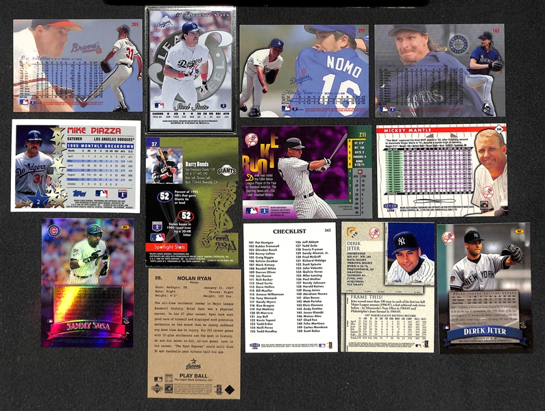 Lot of 400+ Baseball  Cards - Mostly Stars and Hall of Famers from Late 1990s & Early 2000s - w. Jeter