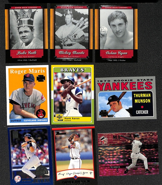 Lot of Over 400 Baseball Cards - Mostly Stars & Inserts from 2000 & 2001 - w. Clemente