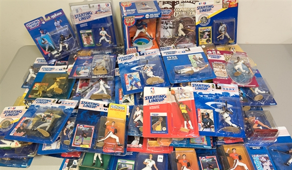 Large Lot of 55 Assorted Sports Starting Line Ups from 1988 - 1997