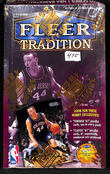 1998-99 Fleer Tradition Series 1 Sealed Basketball Hobby Box