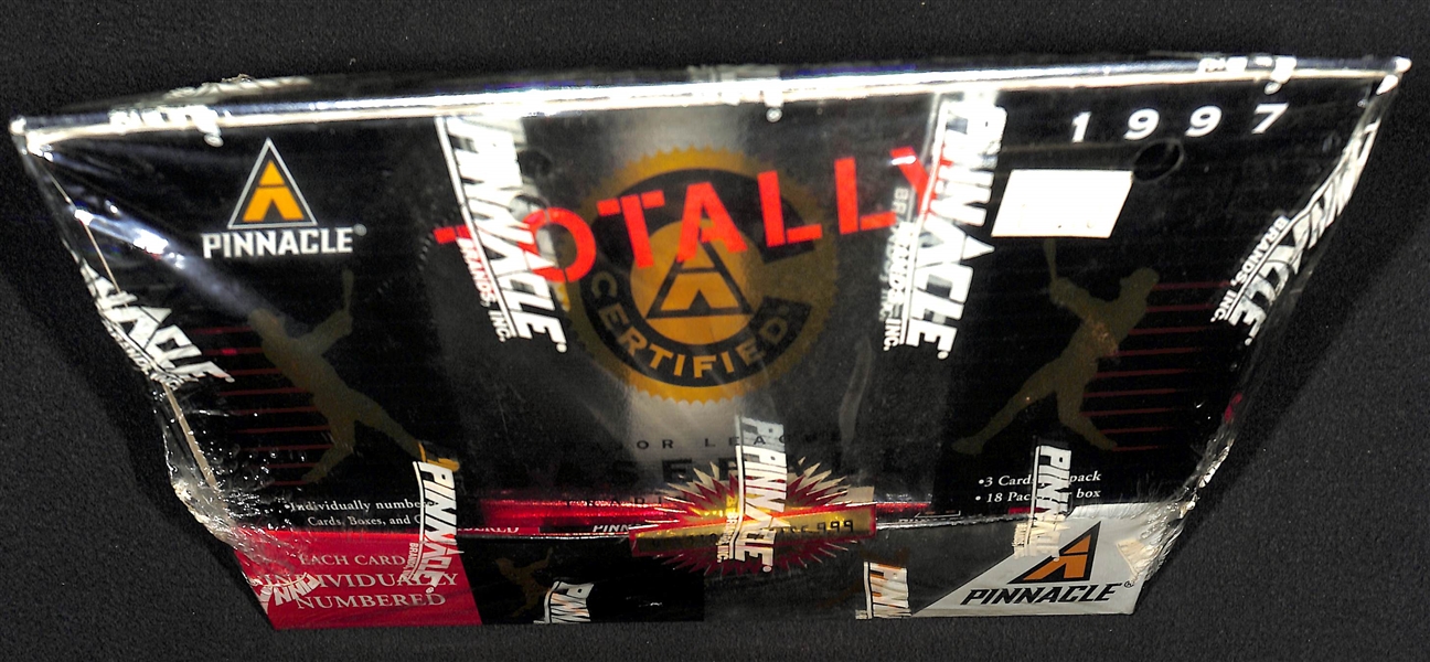 Lot of (3) 1997 Pinnacle Unopened/Sealed Baseball Boxes including RARE 1997 Totally Certified Hobby Box