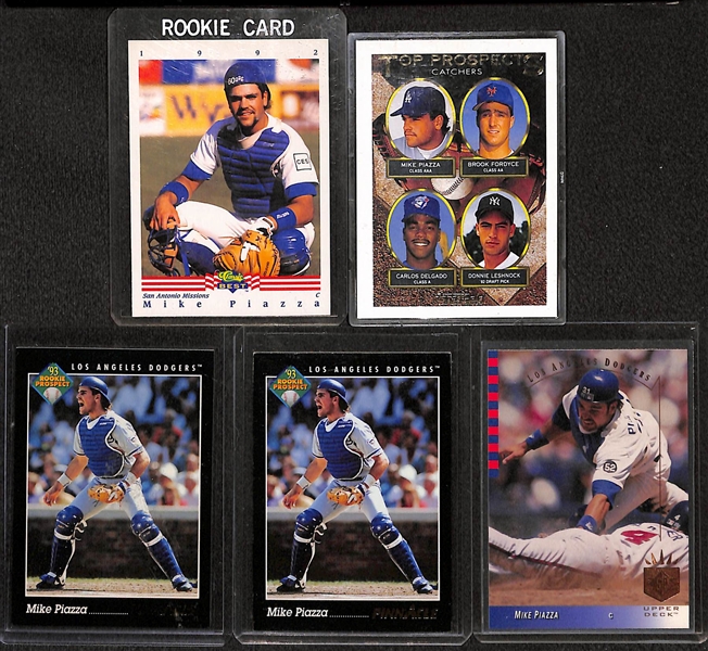 Lot of (100+) Mike Piazza Cards with Many Rookies