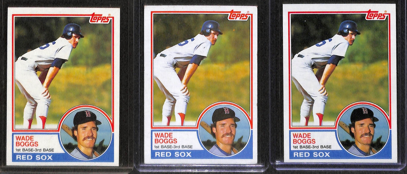 Lot of Over 55 Wade Boggs Cards, Inc. (9) Rookies