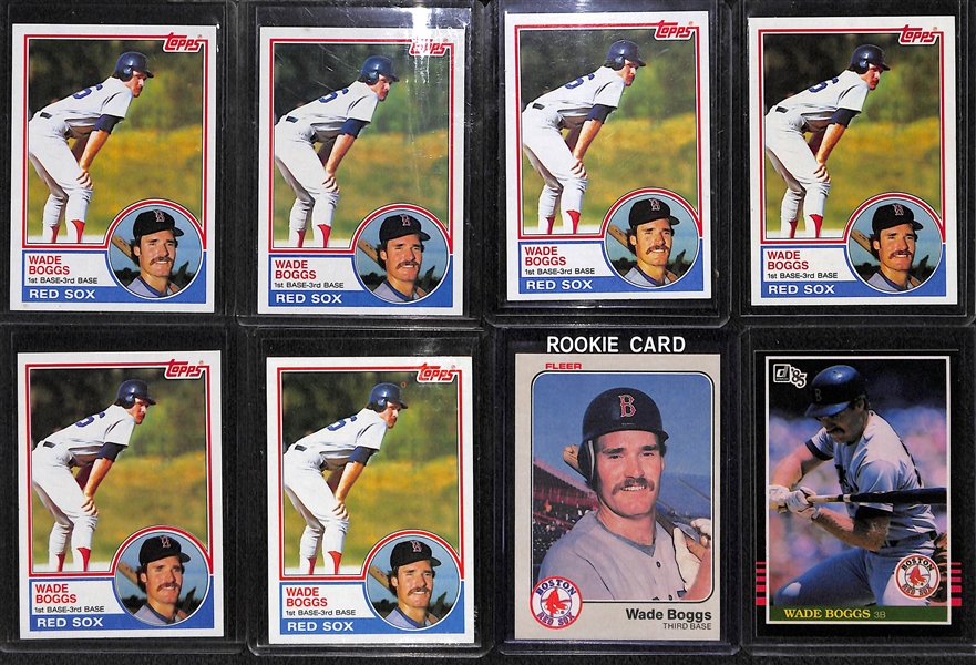 Lot of Over (80) Wade Boggs Cards, Inc. (8) Rookies