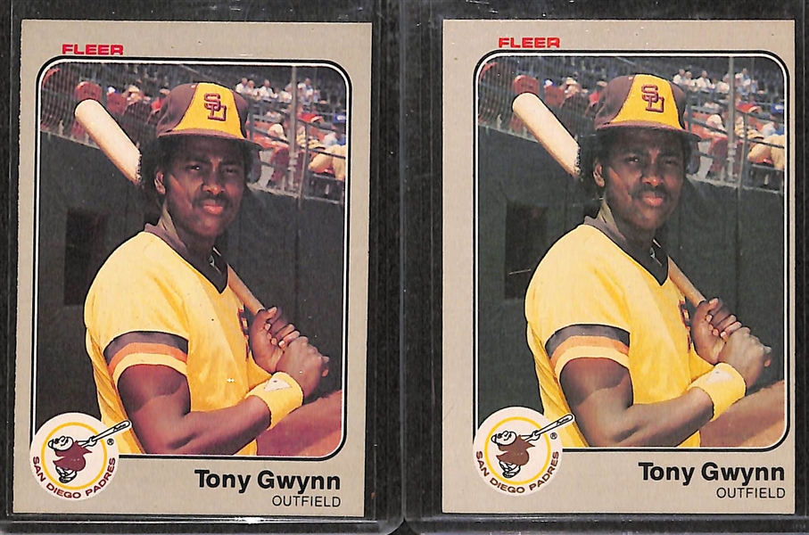 Lot of (9) Tony Gwynn Rookie Cards, Inc. (3) Graded