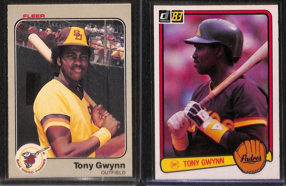 Lot of (9) Tony Gwynn Rookie Cards, Inc. (3) Graded