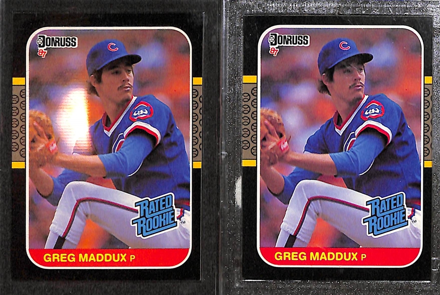 Lot of (55) Greg Maddux Cards, Inc. Rookies