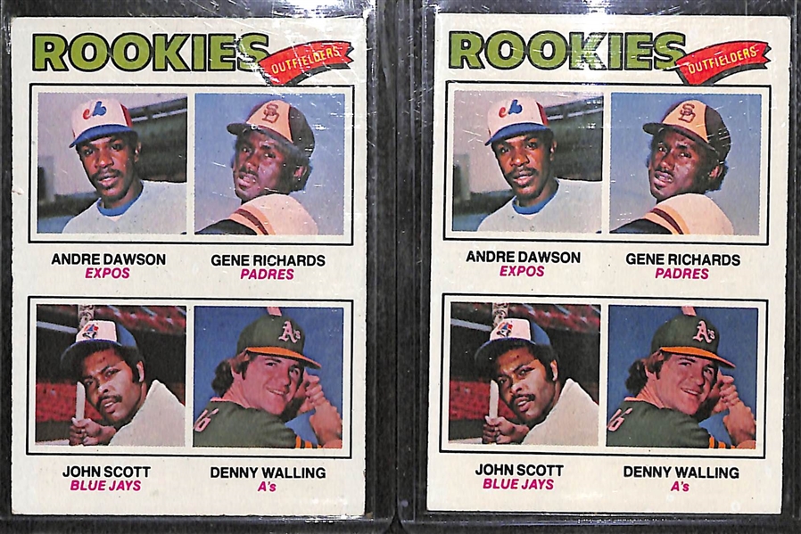 Lot of (50) Baseball Rookies from 1970s-1990s (Mostly Stars and HOFers) w/ (5) Andre Dawson