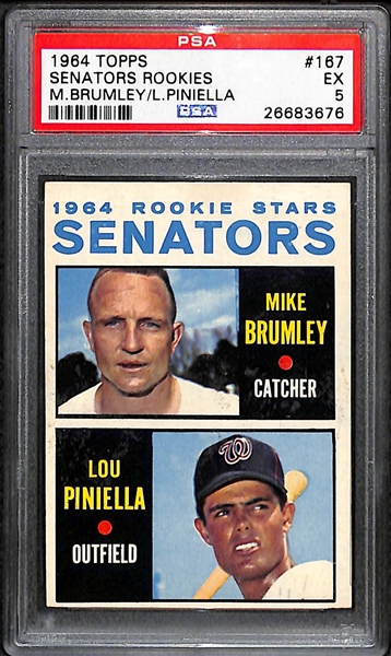 Lot of (17) PSA Graded 1963 and 1964 Cards Inc. SPs w/ 1964 Pinella Rookie PSA 5