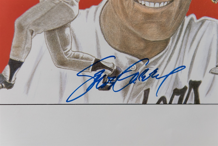 Lot of (3) Signed Baseball Posters of Pete Rose (JSA), Steve Garvey, & Lou Brock (JSA)