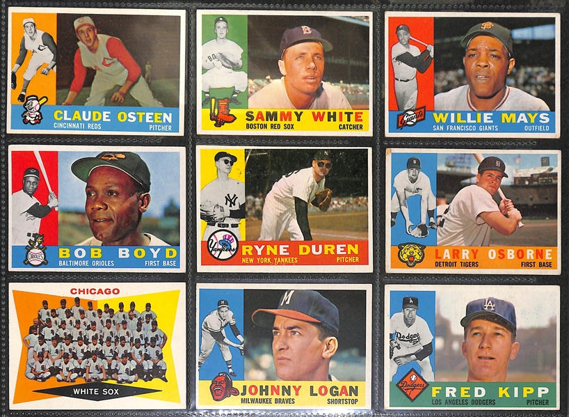 1960 Topps Baseball Complete Set of 572 Cards w. Mantle #350 PSA 4