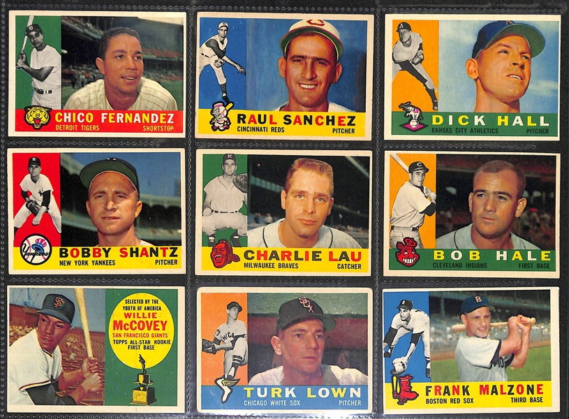 1960 Topps Baseball Complete Set of 572 Cards w. Mantle #350 PSA 4
