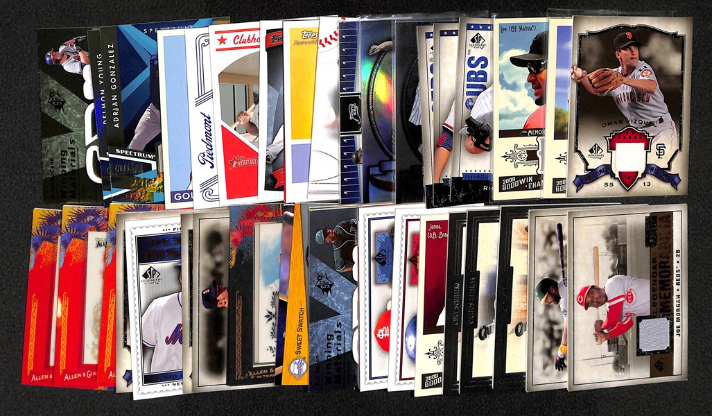 Lot Of 42 Baseball Relic Cards w. HOF'ers