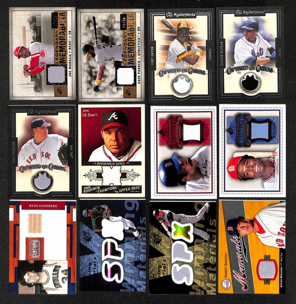 Lot Of 42 Baseball Relic Cards w. HOF'ers