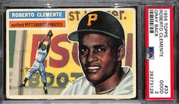 1956 Topps #33 Roberto Clemente Gray Back PSA 2