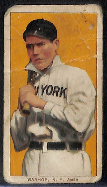 Lot of 4 1909 T206 Cards w. Cy Young (All w/ Tolstoi Factory #30 backs)