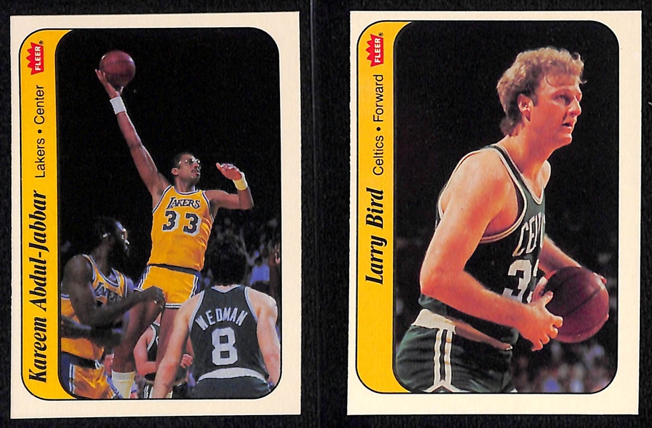 Pack-Fresh 1986-87 Fleer Basketball Sticker Set (Missing Michael Jordan Sticker) - 10 of 11 stickers