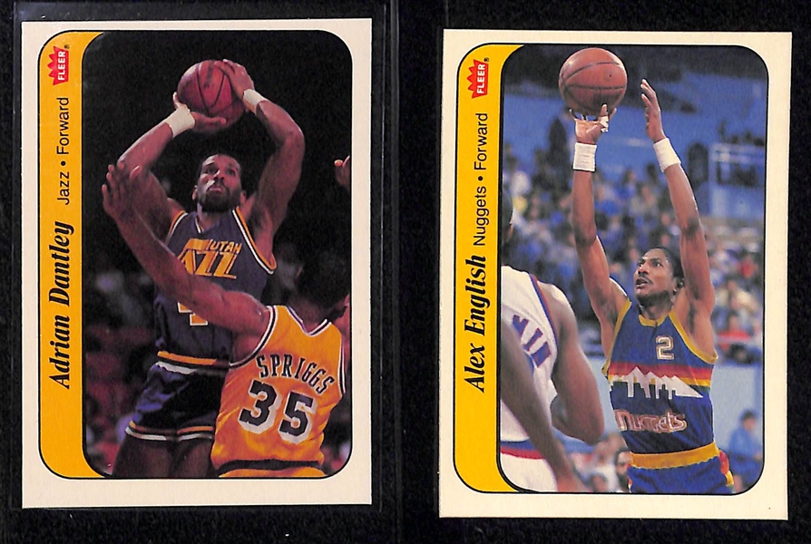 Pack-Fresh 1986-87 Fleer Basketball Sticker Set (Missing Michael Jordan Sticker) - 10 of 11 stickers