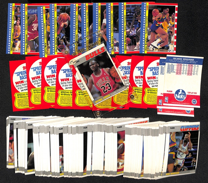 1987-88 Fleer Basketball Complete Set w/ Michael Jordan 2nd Year Card & Complete Sticker Set