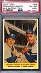 1958 Mickey Mantle and Hank Aaron World Series Batting Foes #418 Graded PSA 8 (PD Qualification)