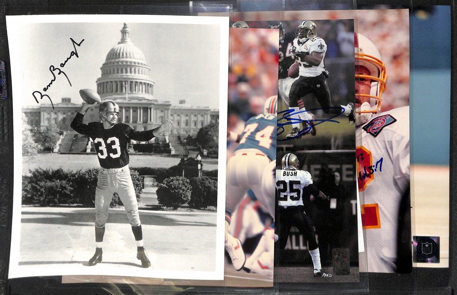 Lot of 5 Football Signed 8x10 Photos w. Marino & Baugh - JSA Auction Letter