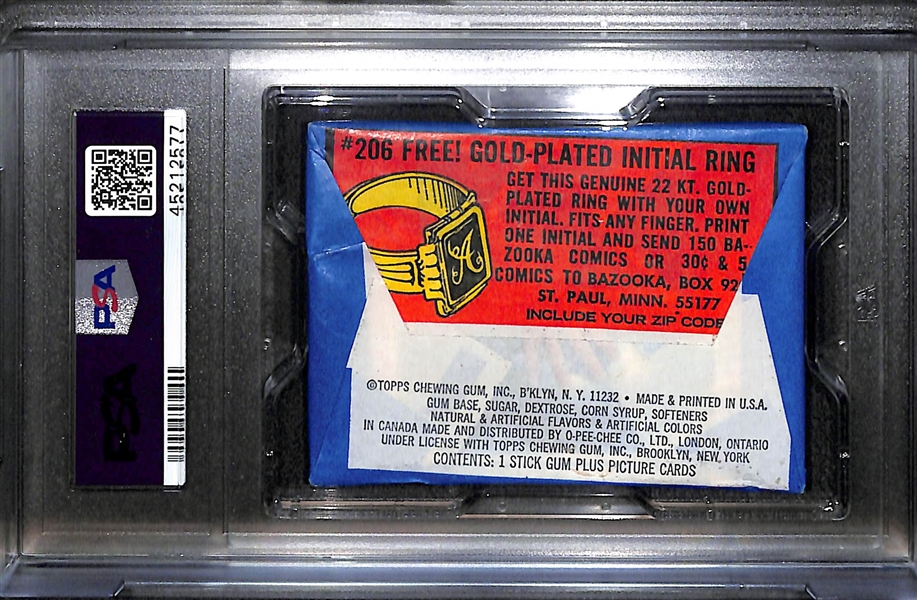 1968 Topps Football Unopened Wax Pack PSA 8 (Bob Griese Rookie Year)