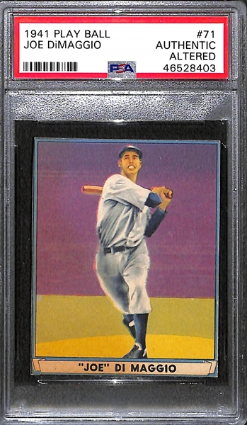 1941 Play Ball Joe DiMaggio #71 Graded PSA Authentic/Altered (Trimmed)