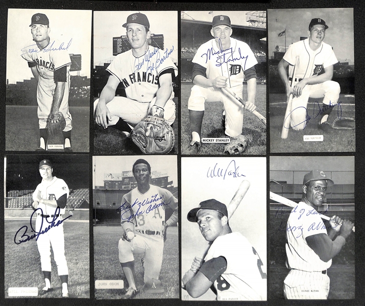 Lot of (37) Signed Baseball Photo Cards/Postcards (Mostly from 1960s) - From Photographers George Brace and J.D. McCarthy w. JSA Auction LOA