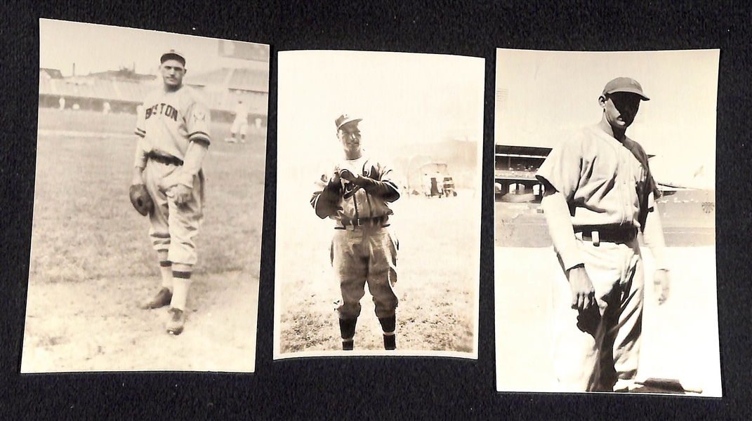 Lot of (7) Original Baseball 1930s-40s Pocket Photos - Hayes, Salvestri, Hassett, Masi, Cooper, Kreevich, Padgett