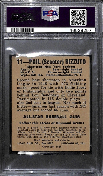 1948 Leaf Phil Rizzuto #11 PSA 1