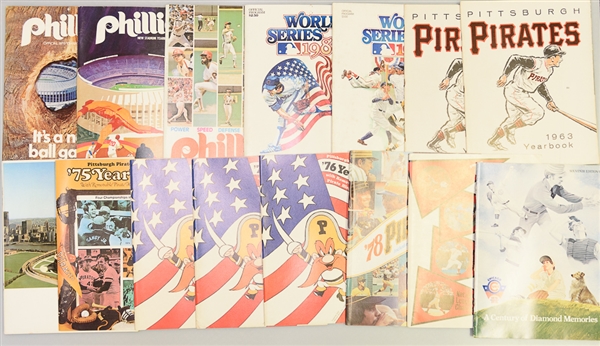 Lot of 15 Yearbooks & Magazines of Phillies, Pirates, More from 1963-1983
