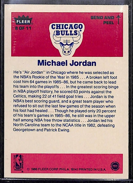 1986-87 Fleer Michael Jordan Rookie Sticker