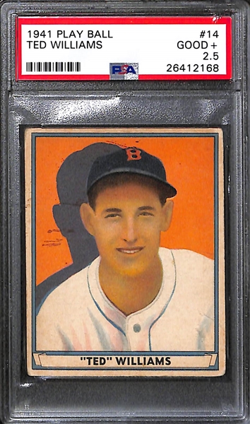 1941 Play Ball Ted Williams #14 Graded PSA 2.5
