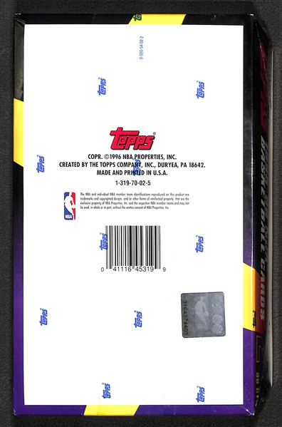 1995-96 Topps Basketball Series 2 Factory Sealed Hobby Box - Possible Michael Jordan and Kevin Garnet Rookie Cards
